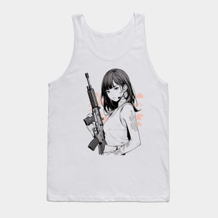 M4 Anime Girl Tank Top